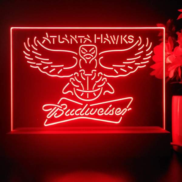Atlanta Hawks Budweiser LED Desk Light SafeSpecial LED Signs