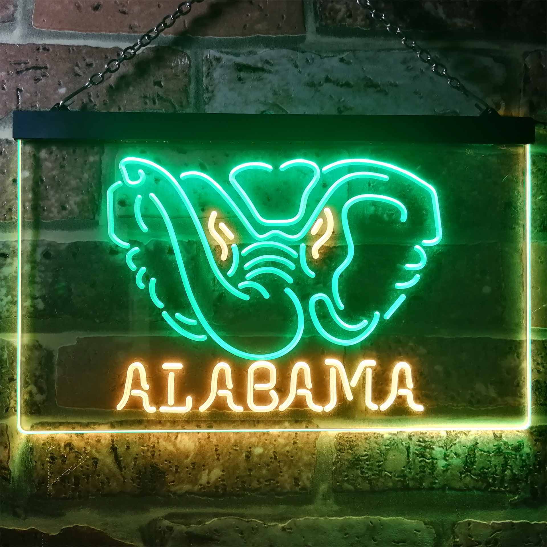TeroLED University of Alabama Roll Tide Colorful LED Neon Sign White and Orange w16 x h12 