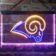 Los Angeles Rams Logo Neon-Like LED Sign - Legacy Edition