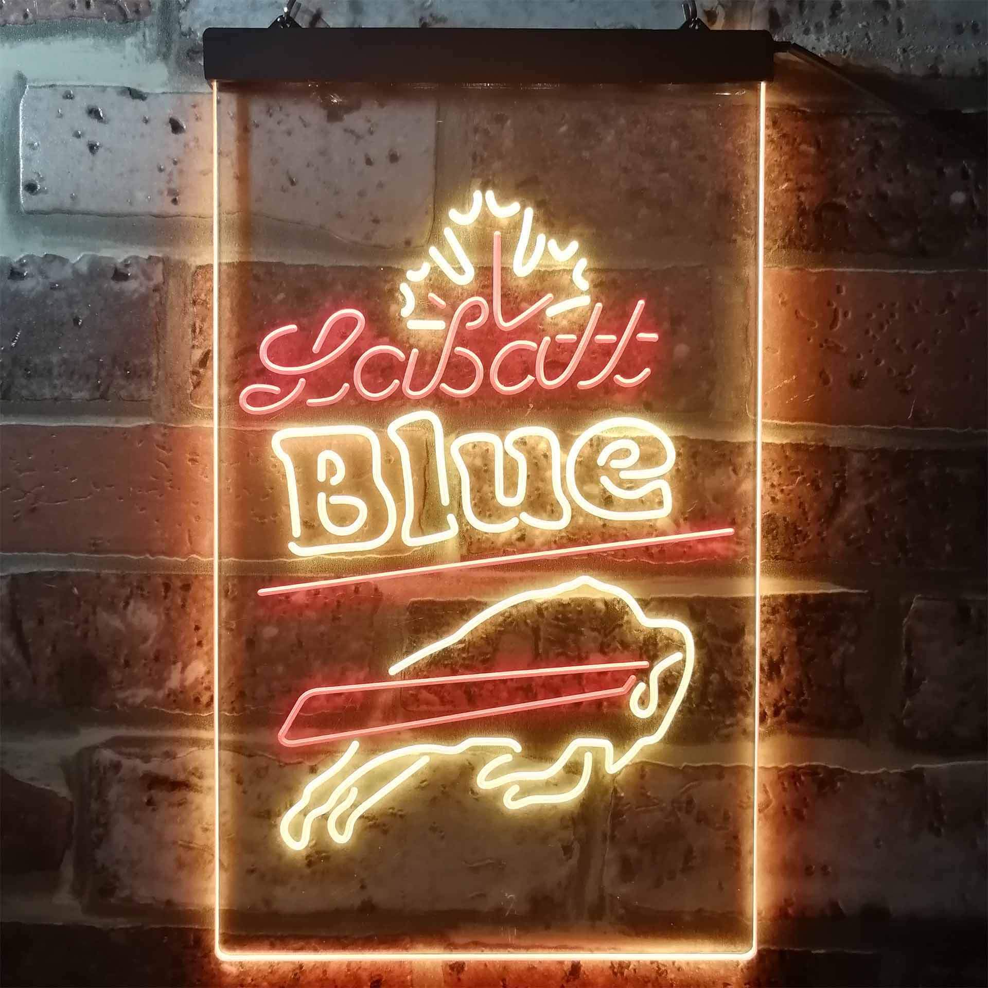 New Labatt Blue Buffalo Bills Real glass Neon Sign 32"x24" Beer Lamp Light 