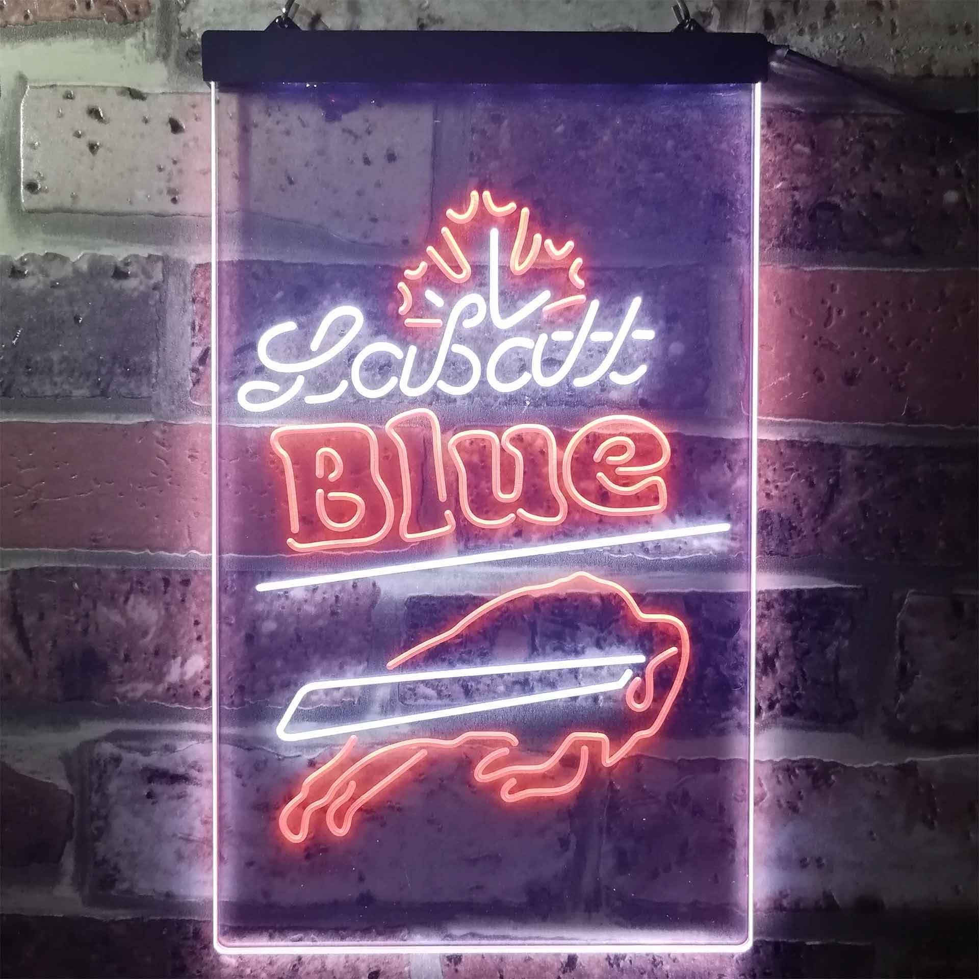 New Labatt Blue Buffalo Bills Real glass Neon Sign 32"x24" Beer Lamp Light 