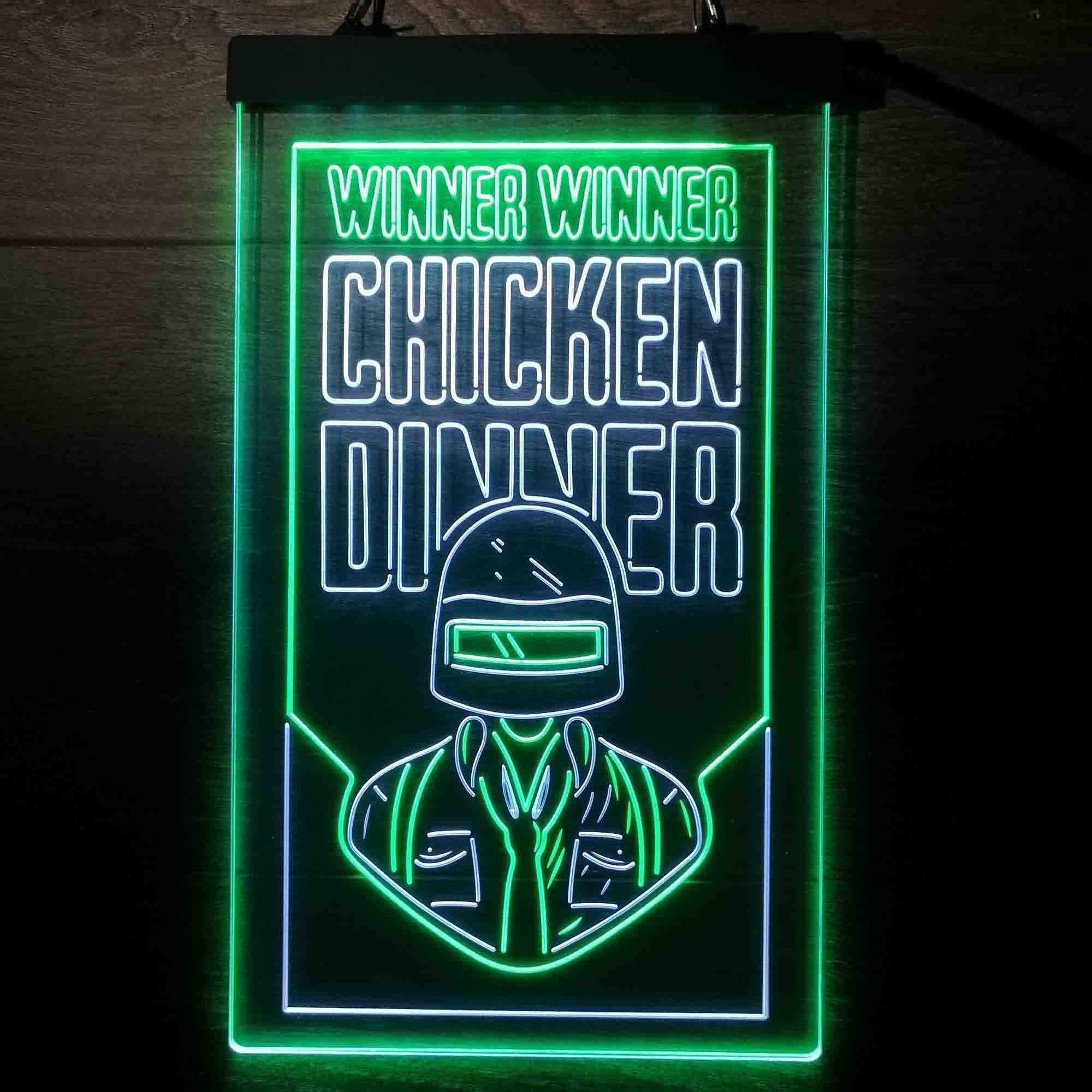 PUBG Battlegrounds Winner Winner Chicken Dinner Neon-Like LED Sign PUBG Battlegrounds Winner Winner Chicken Dinner Neon-Like LED Sign