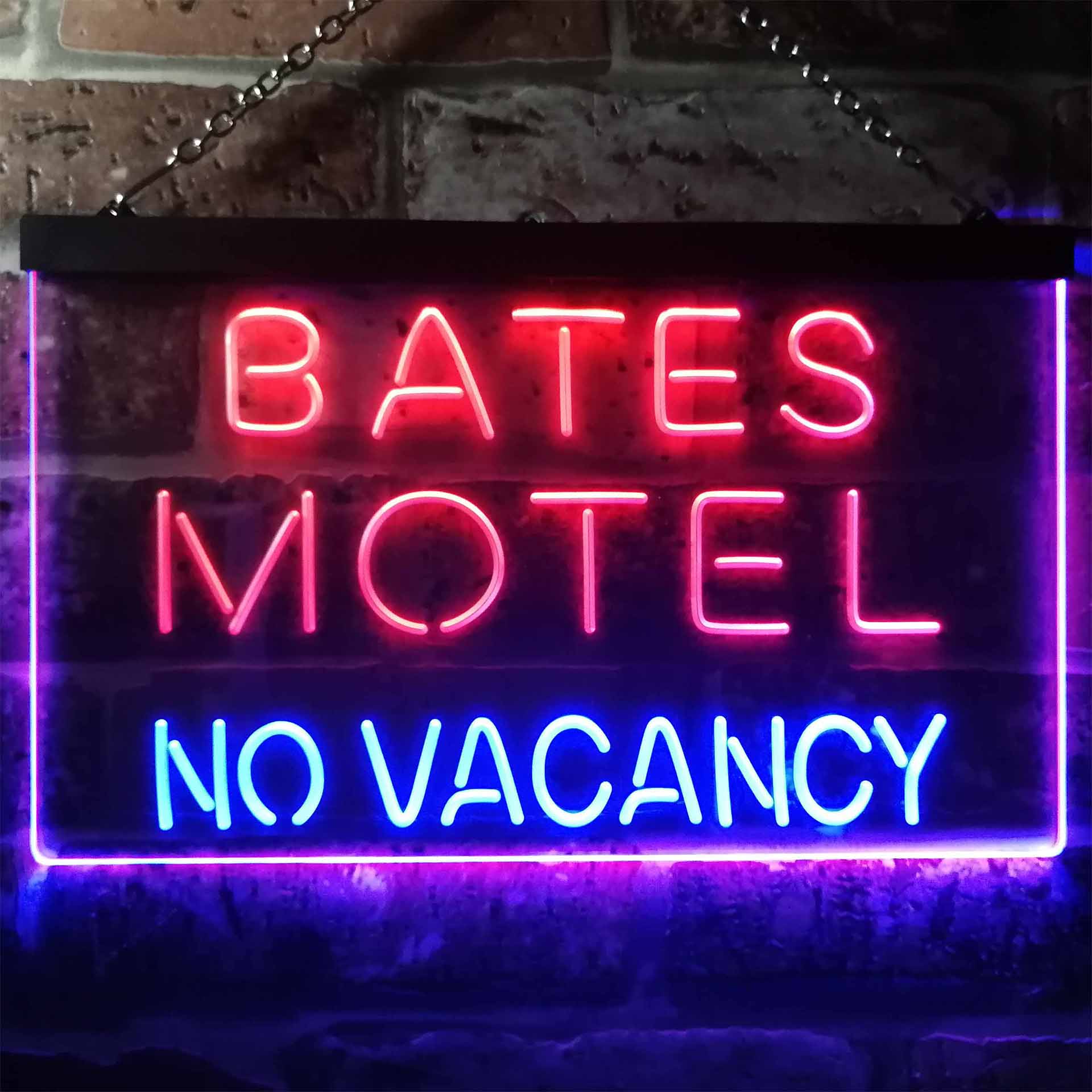 Bates Motel No Vacancy Neon Sign Lamp Light Beer Bar With Dimmer 