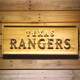 Texas Rangers Text Wood Sign