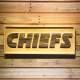 Kansas City Chiefs Text Wood Sign