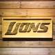 Detroit Lions Text Wood Sign